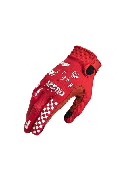 L red rose FH MX Gloves Touch Screen Motocross Glove Moto Riding Bike Gloves MTB Gloves Motorcycle G