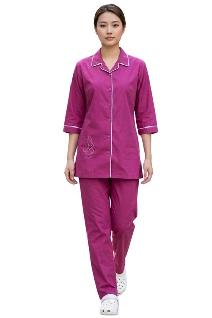 Housemaid Uniform Set/Khadama/Maid Uniform/Baby sitter/3/4 Sleeve Top and Full-Length Trousers COTTON