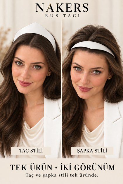 Russian Crown Faux Leather Dual-Use Adjustable Women Men Unisex Crown and Hairband