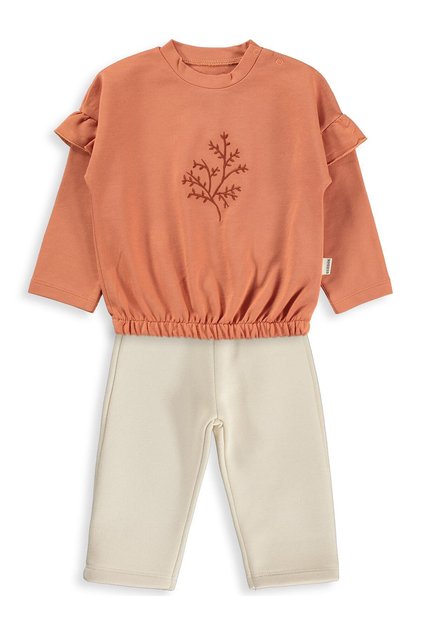 Tree Embroidered Snap-On Shoulder Set for 2-5 Years Old - Orange