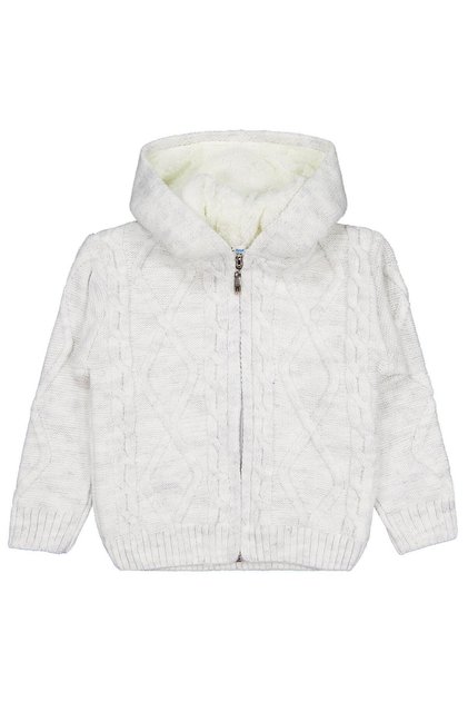 Fleece Lined Hooded Cardigan for 2-5 Years Old - Gray