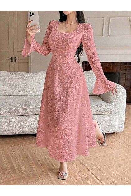 Rochie maxi, roz