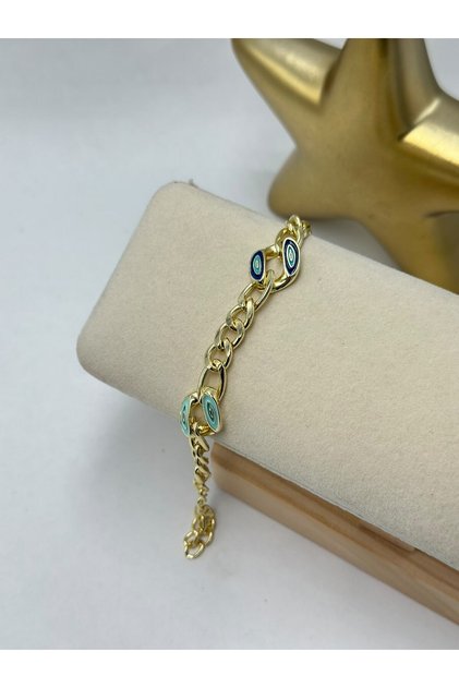 Colorful Detail Chain Steel Bracelet