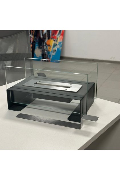 Yeni Klasik Antrasit Masaüstü Şömine