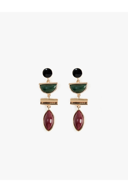Multicolored Stone Dangle Earrings