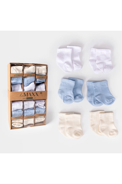 Newborn 5-Piece Sock Set Boxed Unisex 100% Cotton Organic