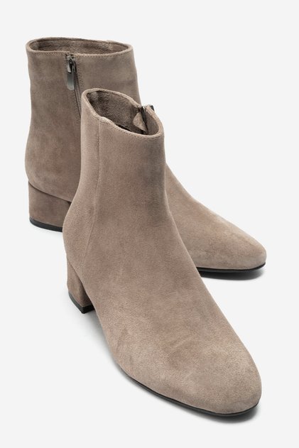 Richey Mink Suede Genuine Leather Women's Round Toe Thick Heeled Boots