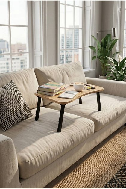 Foldable Laptop Stand, Study and Coffee Table, Overbed Folding Table