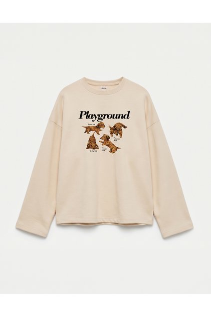Oversize 100% Cotton 3 Thread Sweatshirt - Playground