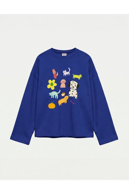 Oversize 100% Cotton 3 Thread Sweatshirt - Pet Parade