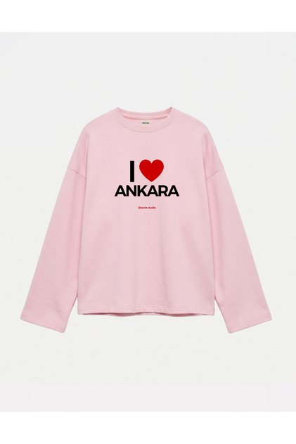 Oversize 100% Cotton 3 Thread Sweatshirt - I <3 Ankara