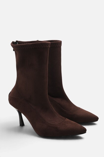 Jenny Women's Pointed Toe Heeled Stretch Boots A036- K1969