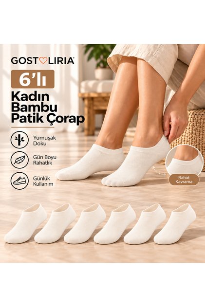 Premium Bamboo Women's Socks 6 Pack Black