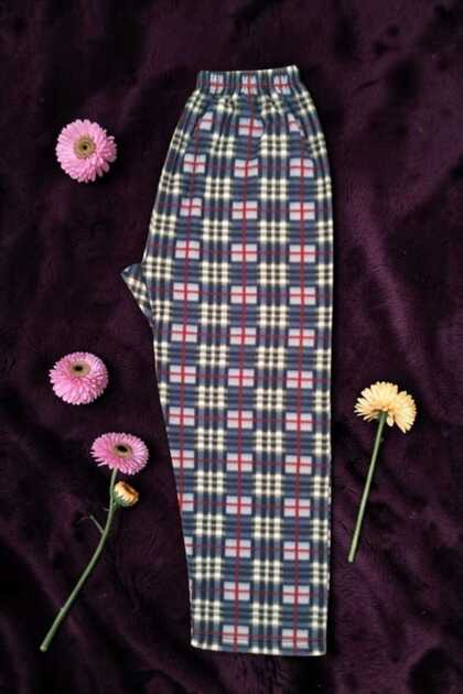 Women's Battal Fleece Fabric Pajama Bottoms Soft Comfortable Fit Mesh Large Size