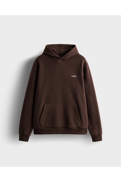 6Wm2005-Brw Men's Hooded Sweat Brown