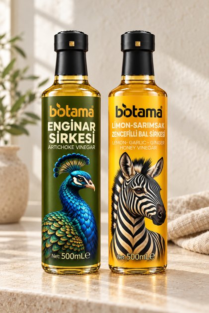 1 Enginar + 1 Limon-Sarımsak Zencefilli Bal Sirke Seti 2 x 500 ml