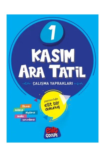 Elitçocuk 1.Sınıf Kasım Ara Tatil Çalışma Kitabı