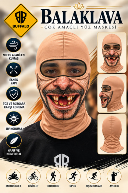 Full Body Tasarımlı Motorcu Buff Maske Outdoor Unisex Balaklava