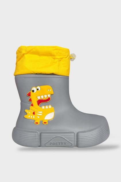 Children's Winter Waterproof Rain Boots Gray