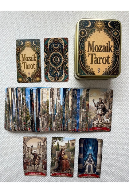 Mozaik Tarot Destesi • Metal Kutulu