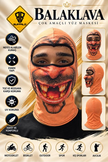 Full Body Tasarımlı Motorcu Buff Maske Outdoor Unisex Balaklava