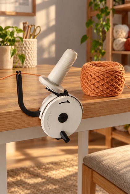 Wool Yarn Winding Machine Knotless Fast Winding Thread Wool Winding Apparatus Practical Use with Compact Design