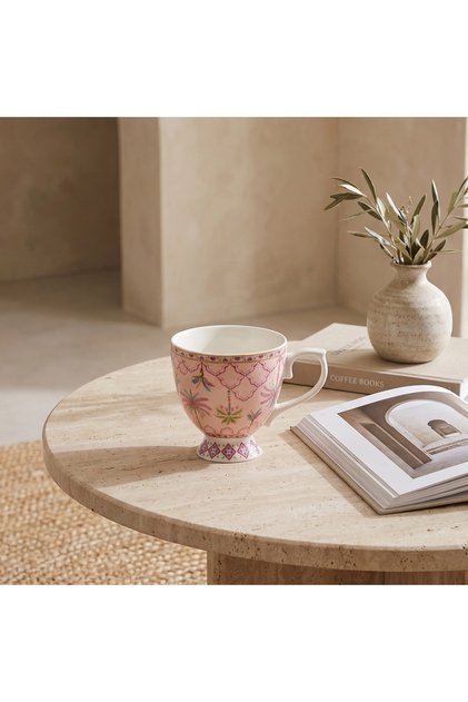 Floral Decal New Bone China Footed Mug - 360 ml