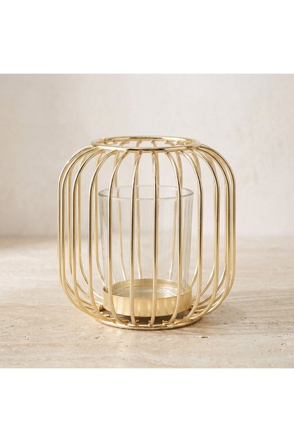 Decor Candle Holder with Glass - 11 cm