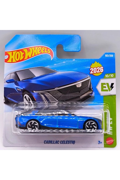 2026 Cadillac Celestiq Blue 1:64 Diecast Metal Model Car Hw Ev 163/250