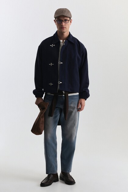 Relaxed Metal Decorated Button Coat