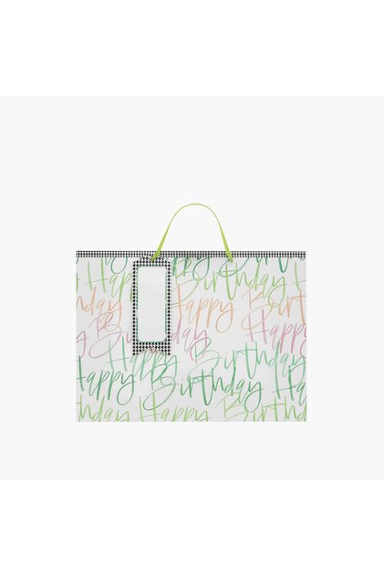 Happy Birthday Print Paper Gift Bag - Extra Large
