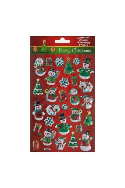Set Autocolante Decorative Craciun Om De Zapada Brazi Impodobiti Fulgi 29 Bucati Shopiens®