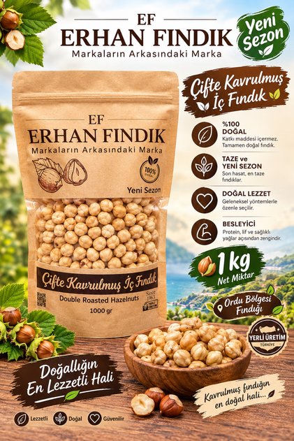 Çifte Kavrulmuş İç Fındık 1 KG – Ordu Fındığı