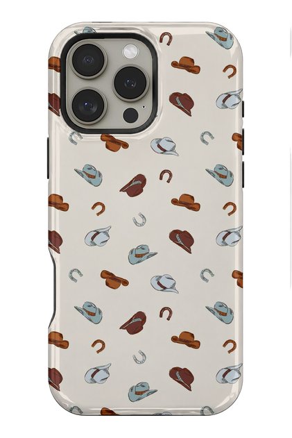 Compatible with iPhone 15 Pro Max - Cowboy World, Double Layer Cover, Glossy Surface Protective Case
