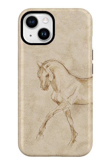 Compatible with iPhone 15 Plus / 14 Plus - Noble Horse, Double Layer Cover, Glossy Surface Protective Case