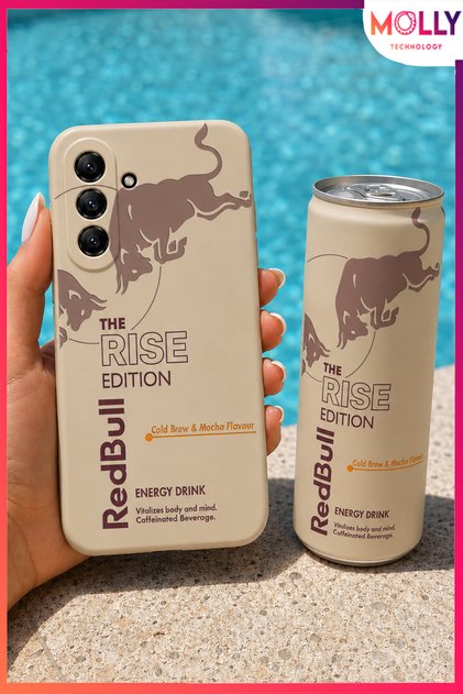 Beige the Rise Edition Patterned Inside Velvet Silicone Case for Samsung Galaxy A57