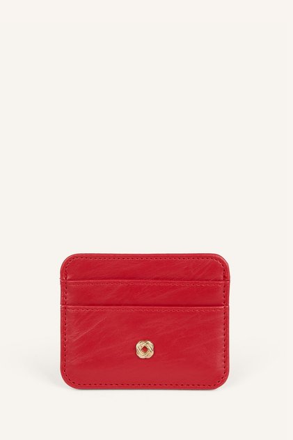 Women's Faux Leather Card Holder with Metal Accessories I9029Axns