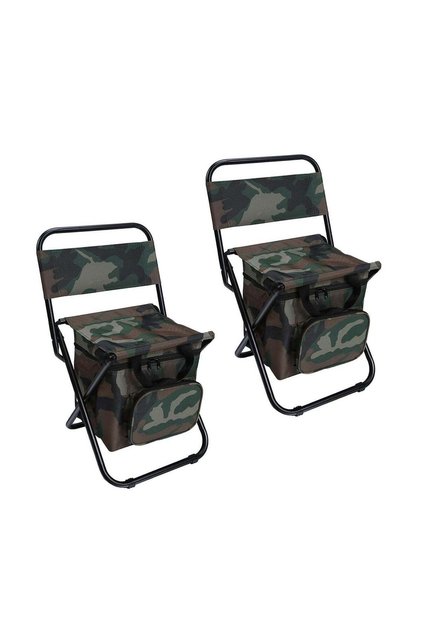 Chair, Fishing with Cooler Bag, Compact, Foldable Camping Stool, Portable Outdoor Seat