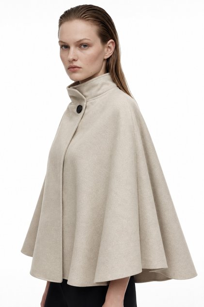 Belt detailed boucle stamp poncho