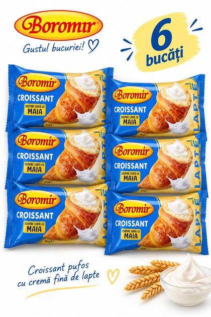 6x 60 g Croissant cu lapte