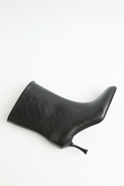 Bot 2607 - Square Toe Thin Heel Black Women's Boots