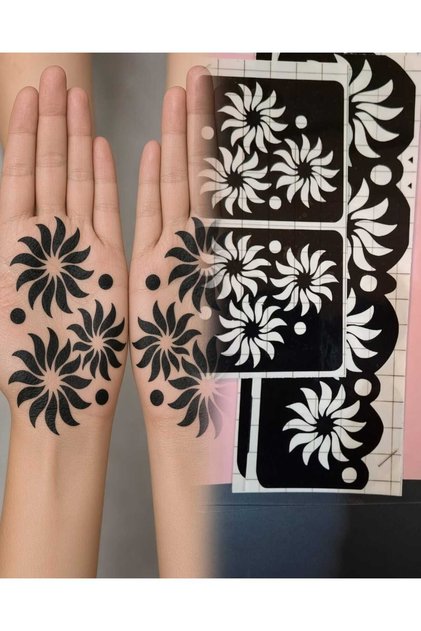 henna art stencils