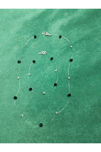 Set Colier si bratara AG925 margele plutitoare
