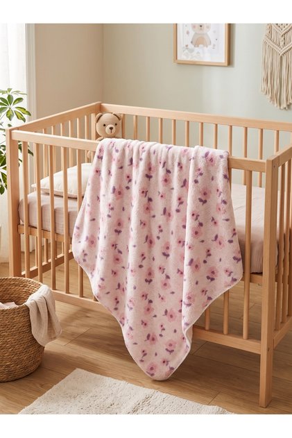 Baby Floral Patterned Blanket 88X100 cm Baby Blanket