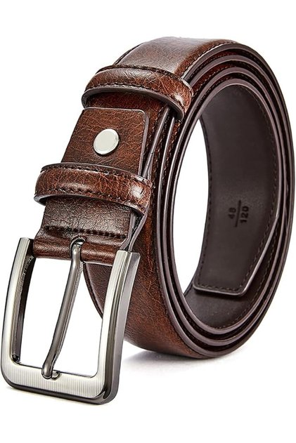 Men's Belts, Leather Belts, Genuine Leather Dress Belts for Men, Men Classic Vintage Pin Bu