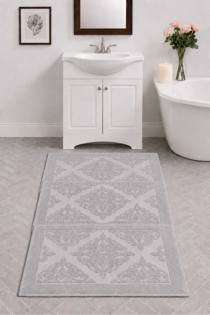 3'lü Ayak Havlusu-Ayak Paspası 50*70 cm 3 Adet - Banyo - Misafir -Çeyizlik %100 Cotton