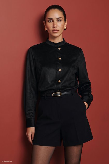 Suede Shirt - Black
