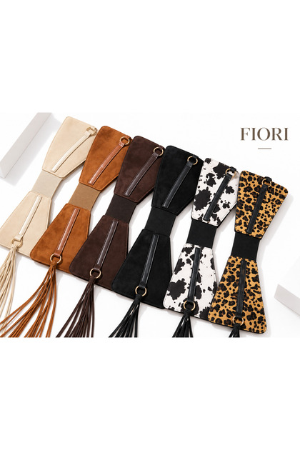 Women's Patterned Tie-Up Corset Belt – Stylish Design Elastic Waist Belt