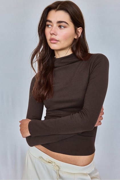 Basic dik yaka t-shirt