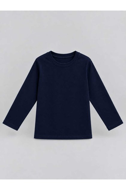 Bayrak baskılı uzun kollu çocuk sweatshirt